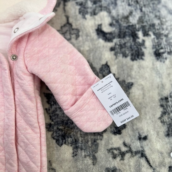 Baby Girl Carter's Quilted Heather Hooded Bunting - Picture 6 of 6